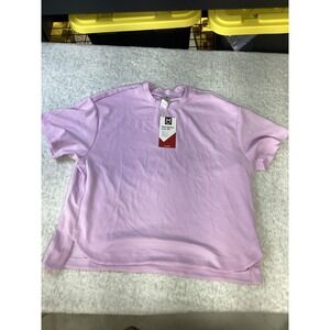 Members‎ Mark Womens Luxe Tee XL Light Lavender Short Sleeve Relax Fit New w imp